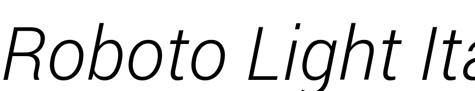 Roboto Light Italic Yazı tipi ücretsiz indir